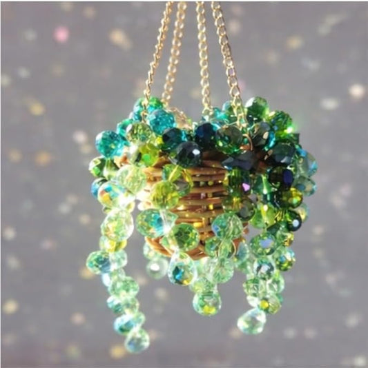 Leaf Bead Succulent Window Hanging Suncatcher