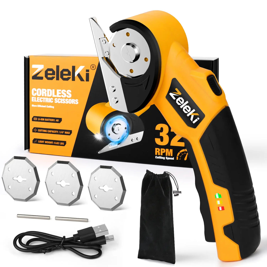 Cordless Electric Scissors 4V – Rechargeable Heavy Duty Cutter