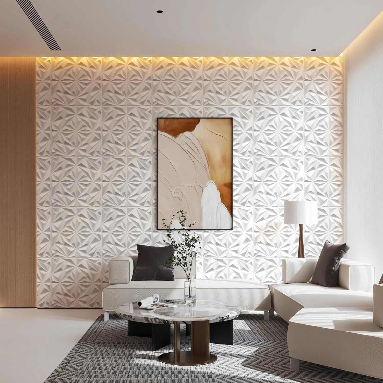 Diamond Design 3D PVC Wall Panels for Interior Wall Decor