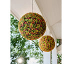 Wicker Park Set of 2 Oversized Faux Floral Spheres