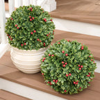 Wicker Park Set of 2 Oversized Faux Floral Spheres