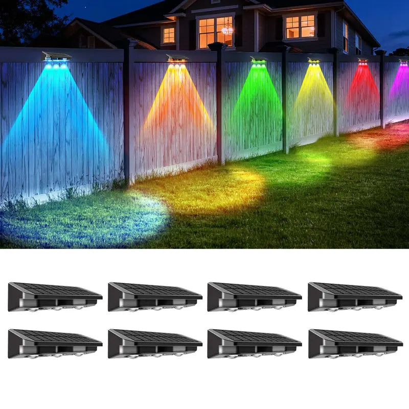 Bright LED Solar Lights Outdoor Waterproof 8 Fixed Colors & RGB Color Changing