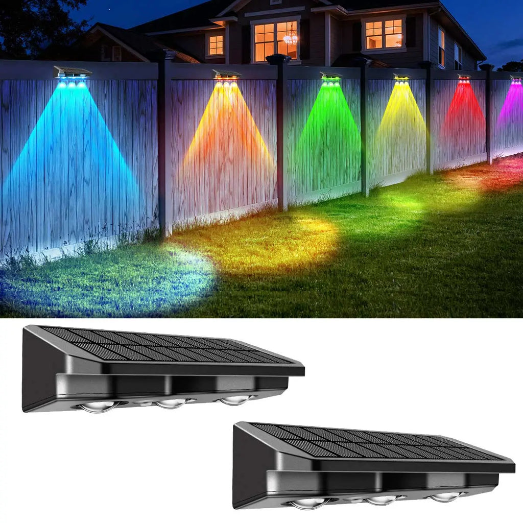 Bright LED Solar Lights Outdoor Waterproof 8 Fixed Colors & RGB Color Changing