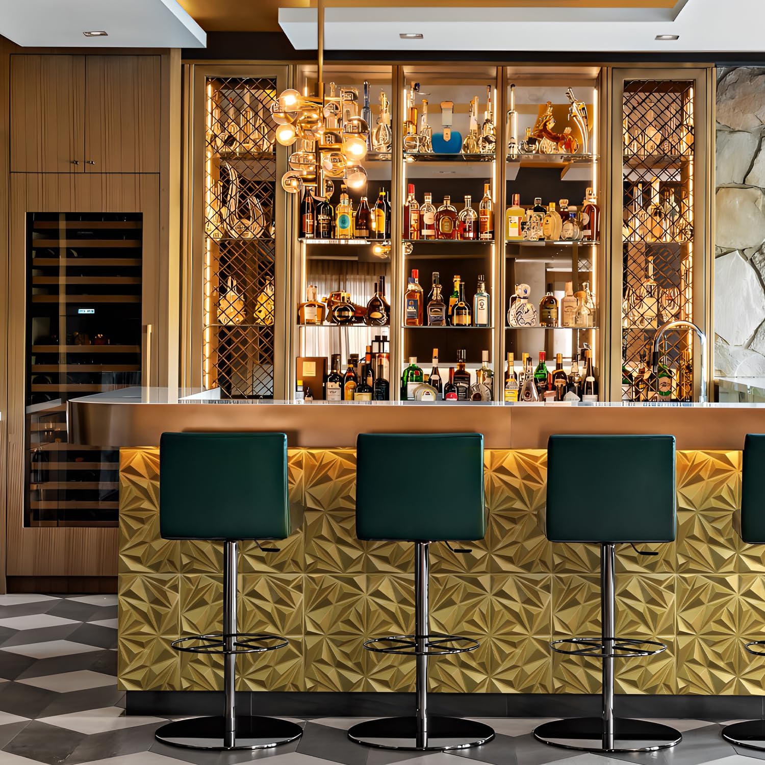 Diamond Design 3D PVC Wall Panels for Interior Wall Decor