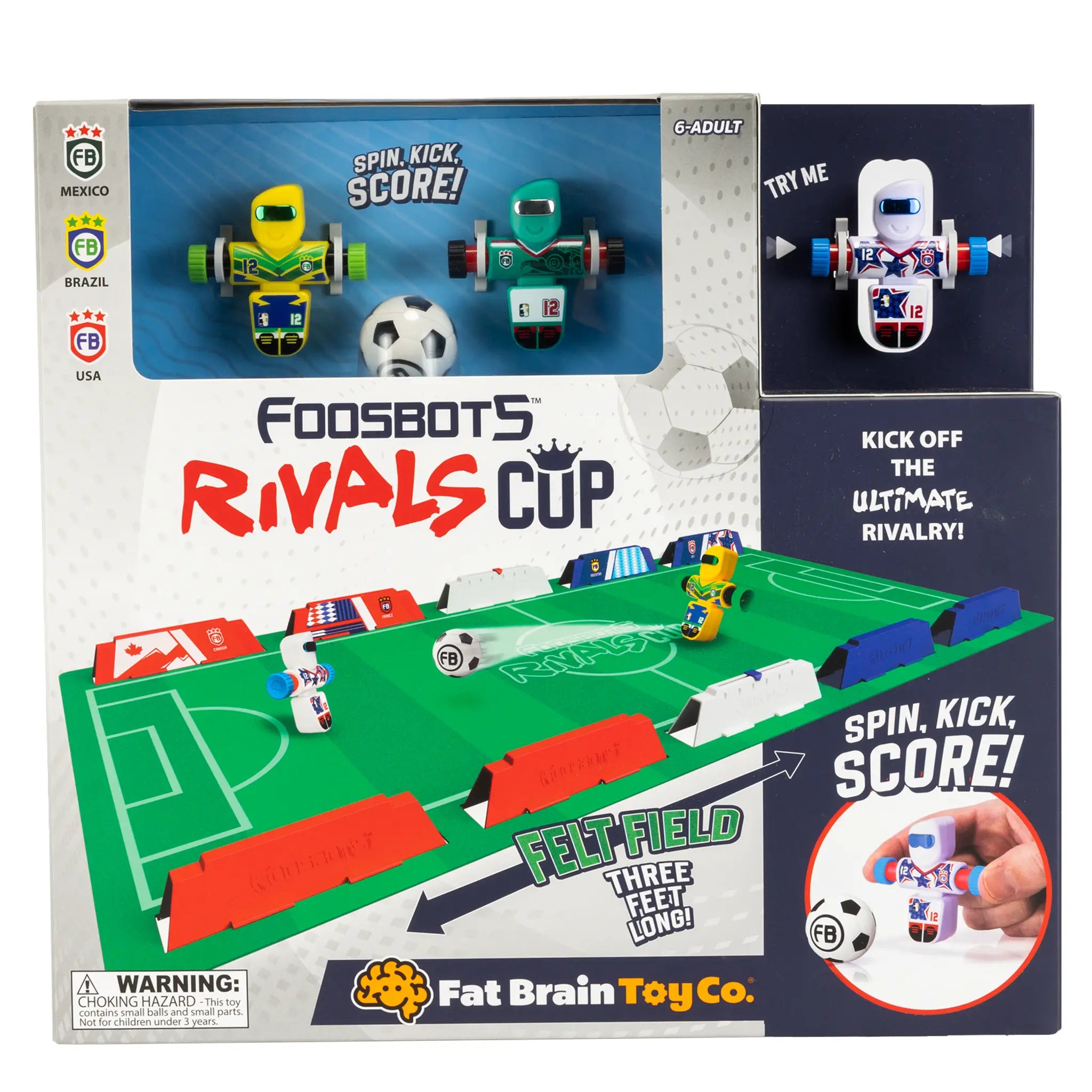 International-Themed Foosbots Soccer Game with Stadium