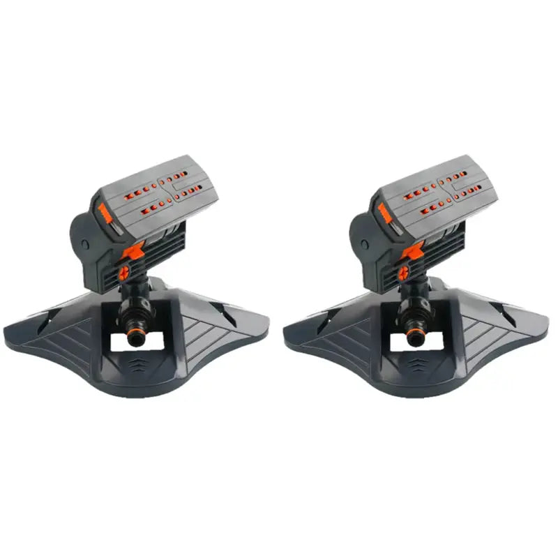 Saker 16-Hole Garden Sprinkler (2-Pack) - 180° Rotating Automatic Irrigation Device