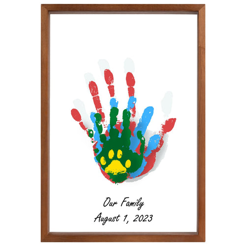 Family Handprint Kit -DIY Craft Keepsake Wooden Frame