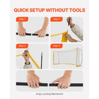Portable Soccer Goal 12x6 ft with Carry Bag