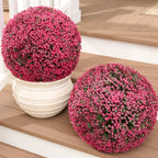 Wicker Park Set of 2 Oversized Faux Floral Spheres