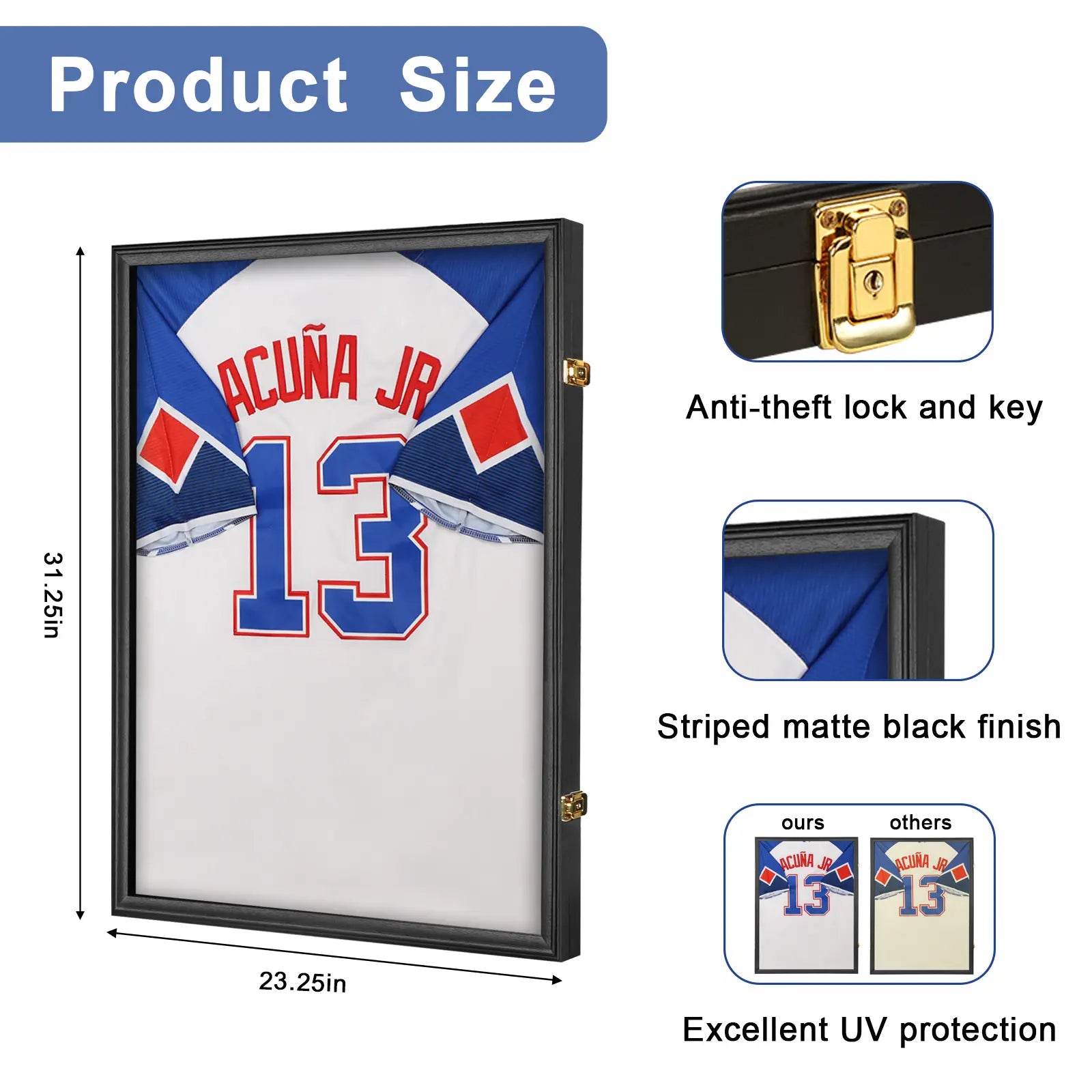 Wall Mount Sports Jersey Display