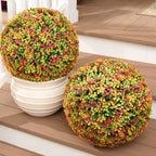 Wicker Park Set of 2 Oversized Faux Floral Spheres