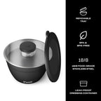 Stainless Steel 64oz Salad Bowl Kit