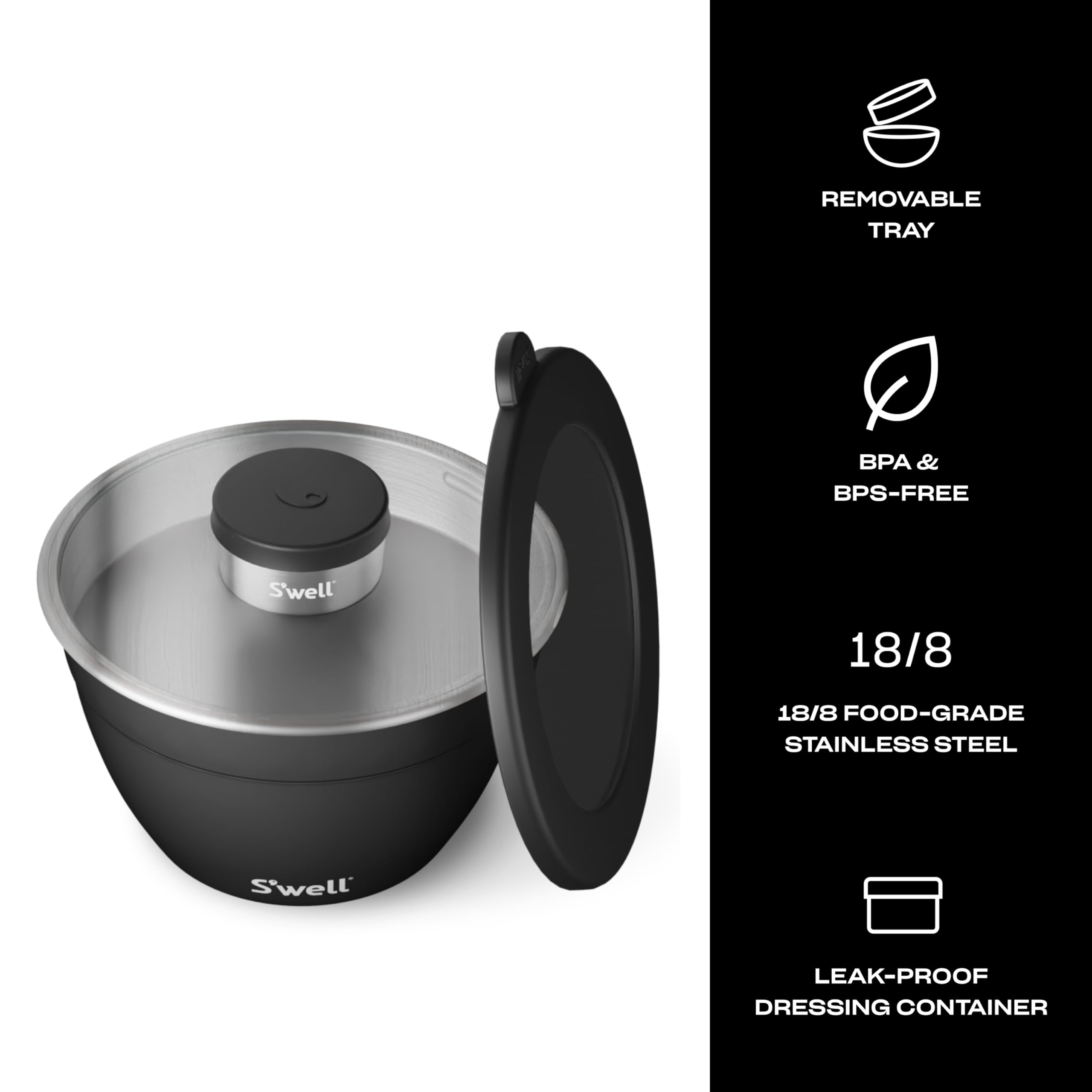 Stainless Steel 64oz Salad Bowl Kit