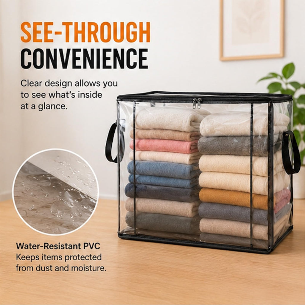 Extra Large Clear Pvc Storage Bags with Zipper Handles