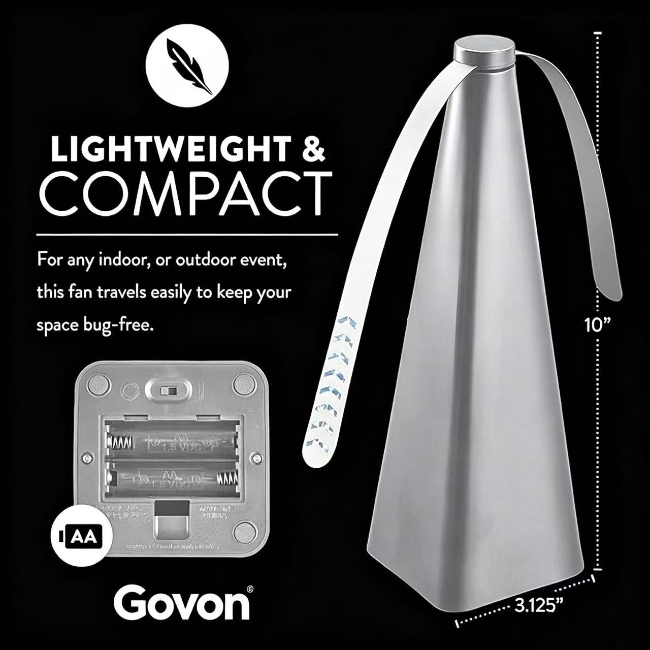 Holographic Blade Battery Powered Fly Deterrent Fan