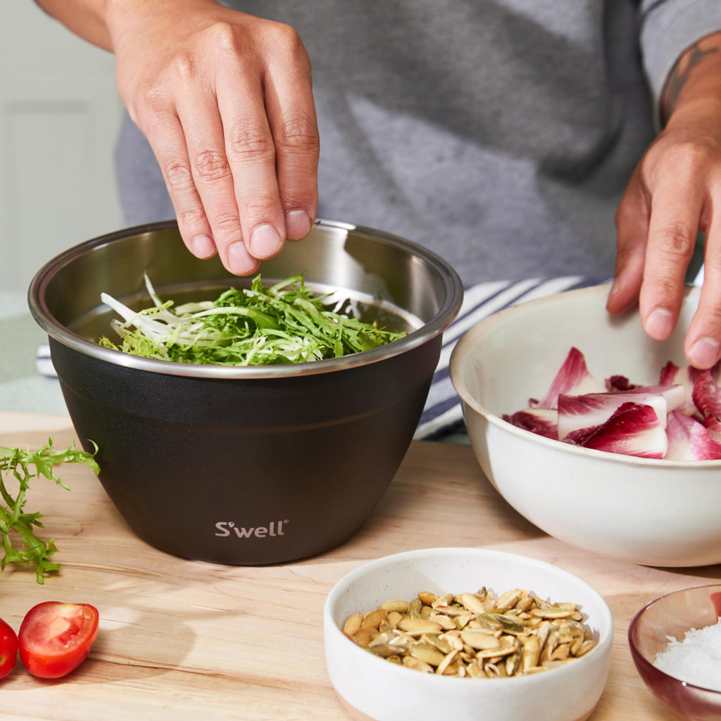 Stainless Steel 64oz Salad Bowl Kit