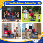 Kids Arcade Basketball Hoop Toy with 4 Balls