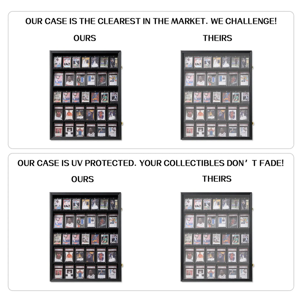 35 Graded Sports Card Display Frame