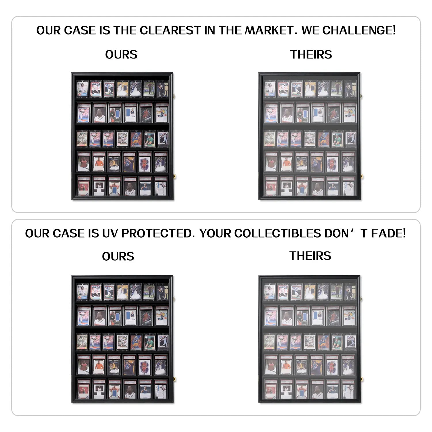 35 Graded Sports Card Display Frame