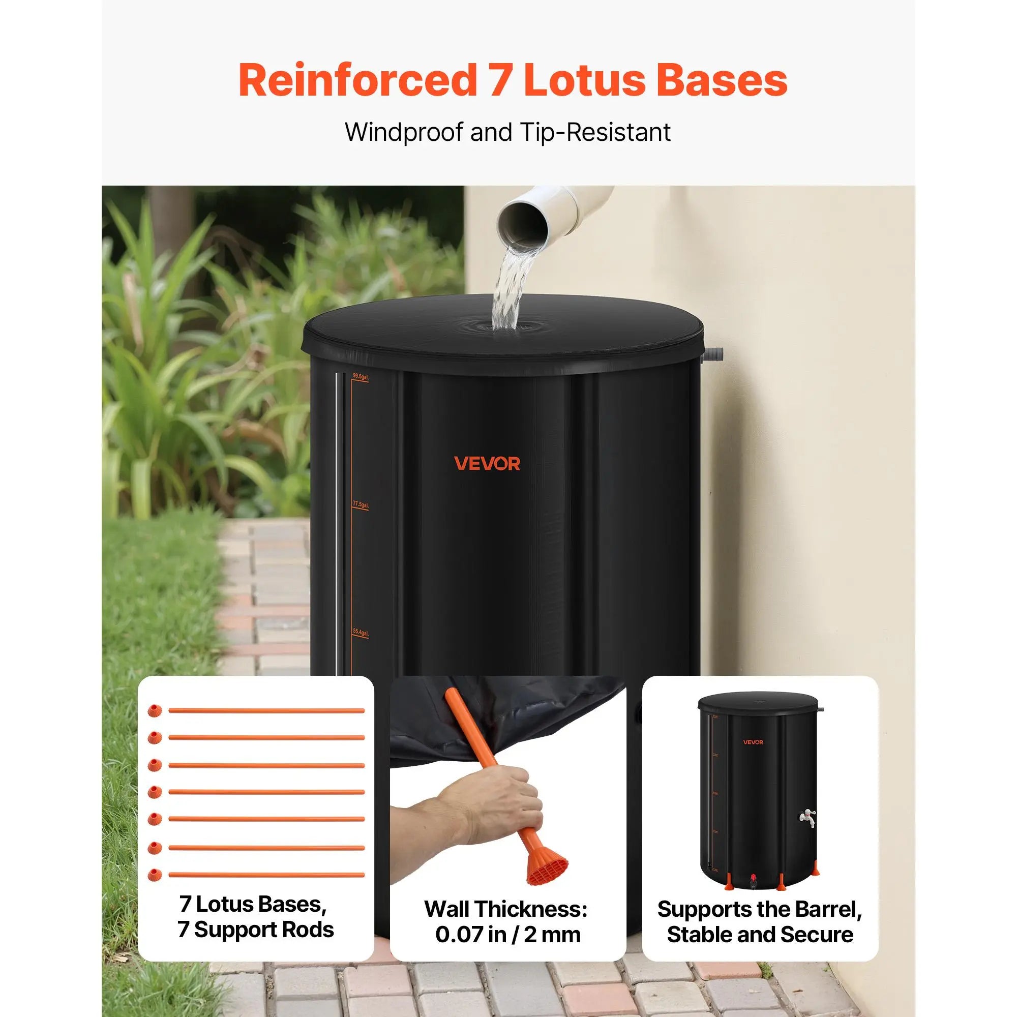 Collapsible Portable Rain Barrel