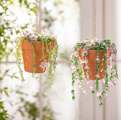 Leaf Bead Succulent Window Hanging Suncatcher