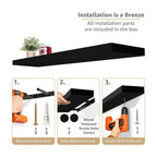 Floating Shelves for Wall, 3 Pack Long Wall Decor