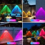 Bright LED Solar Lights Outdoor Waterproof 8 Fixed Colors & RGB Color Changing