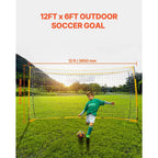 Portable Soccer Goal 12x6 ft with Carry Bag