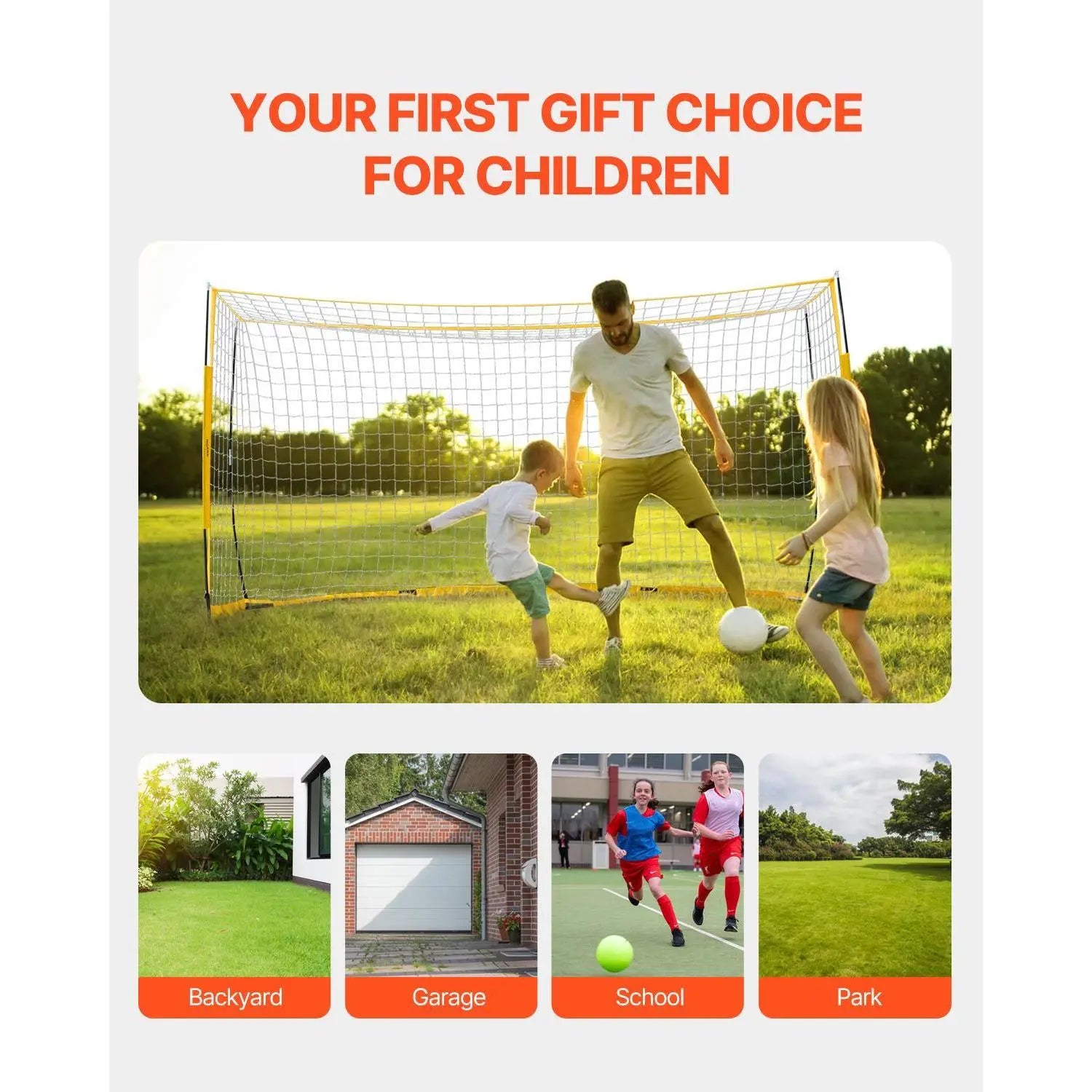 Portable Soccer Goal 12x6 ft with Carry Bag