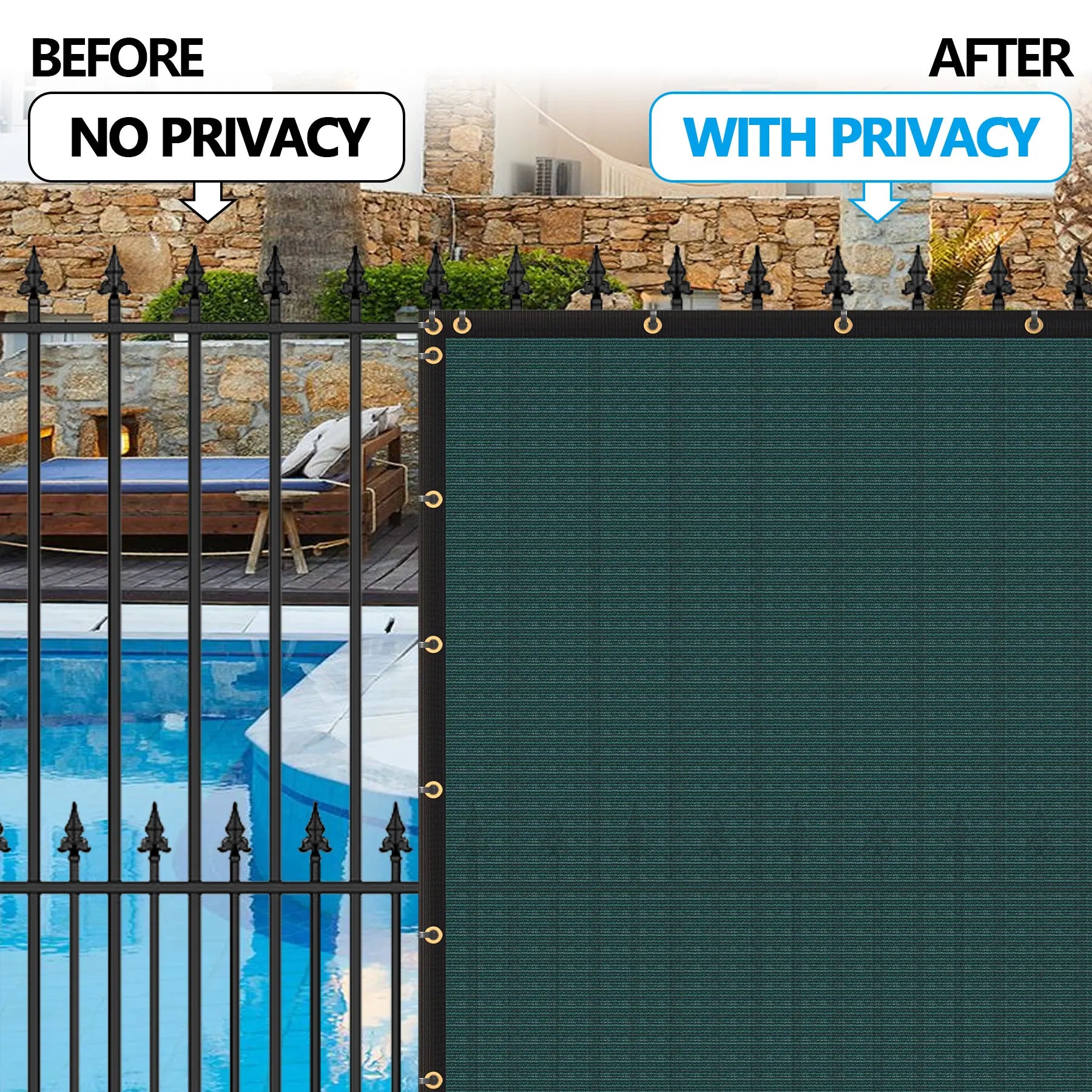 6x50FT Heavy Duty Privacy Fence Screen