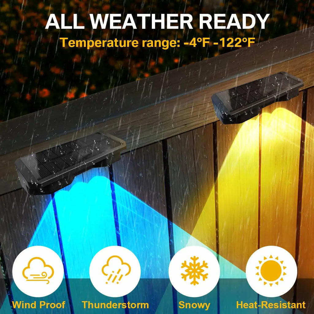 Bright LED Solar Lights Outdoor Waterproof 8 Fixed Colors & RGB Color Changing