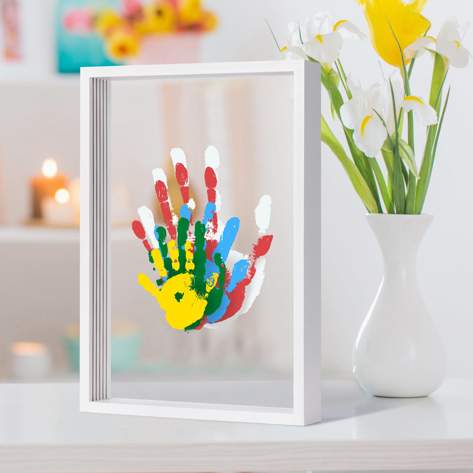 Family Handprint Kit -DIY Craft Keepsake Wooden Frame