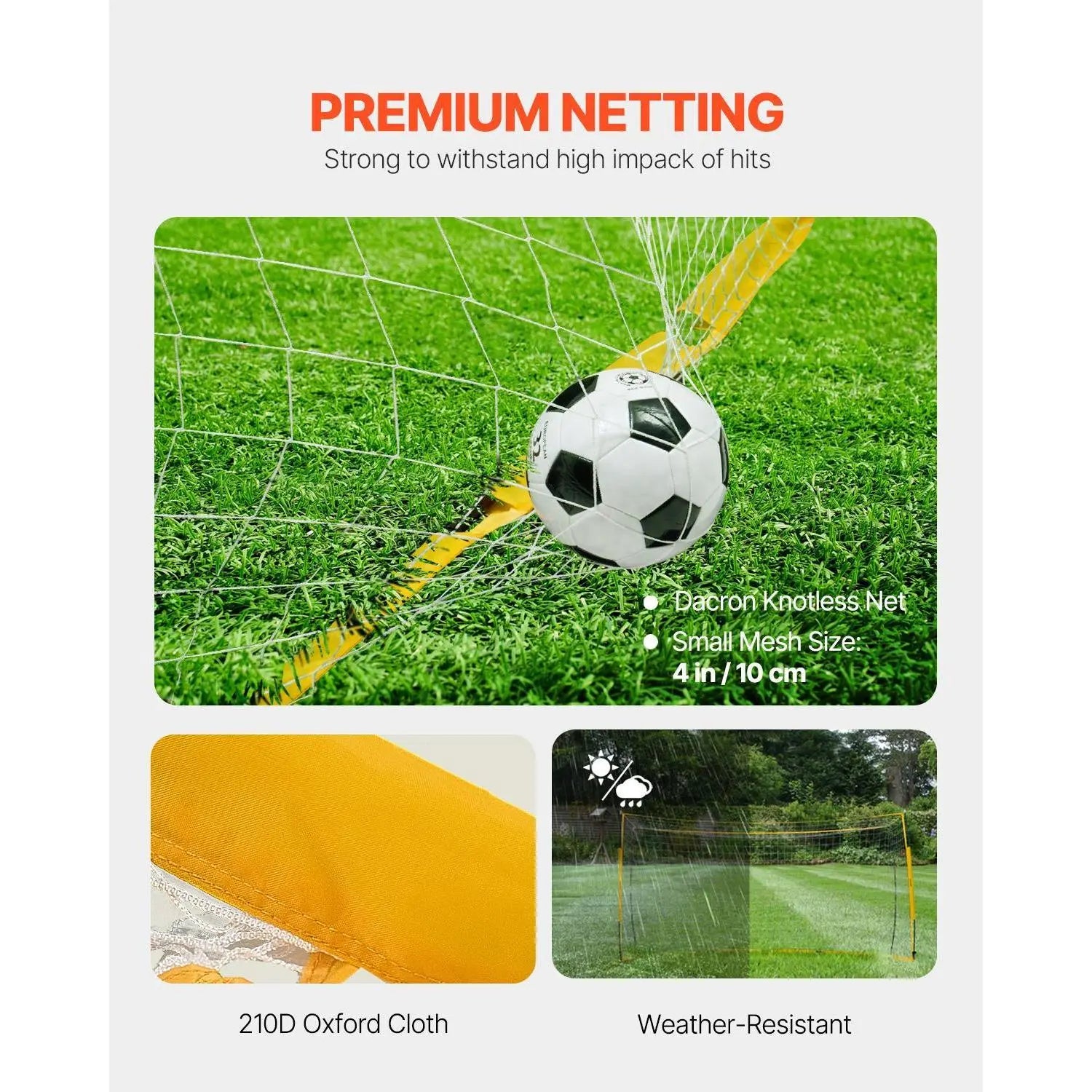 Portable Soccer Goal 12x6 ft with Carry Bag