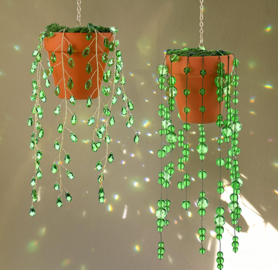 Leaf Bead Succulent Window Hanging Suncatcher