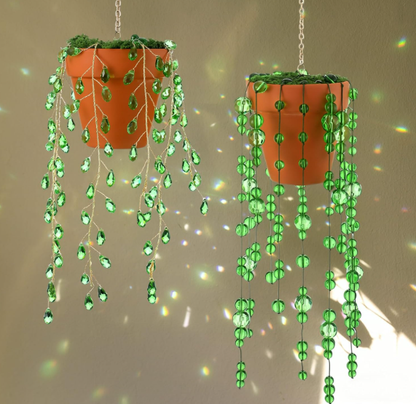 Leaf Bead Succulent Window Hanging Suncatcher