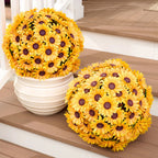 Wicker Park Set of 2 Oversized Faux Floral Spheres