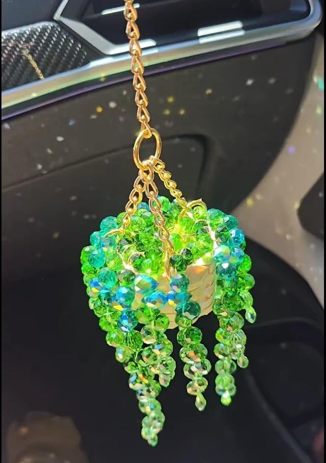 Leaf Bead Succulent Window Hanging Suncatcher