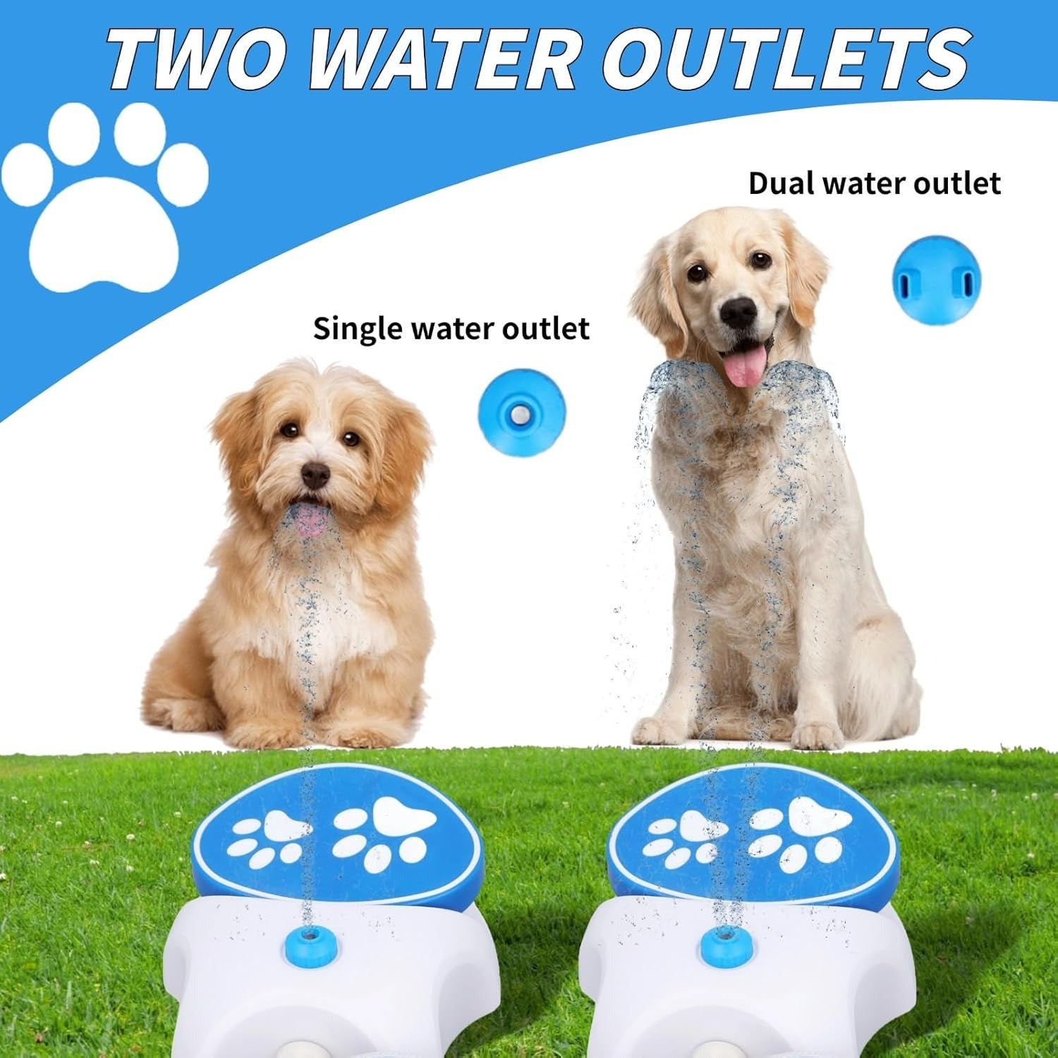 Outdoor Dog Automatic Drinking Water Fountain Step On
