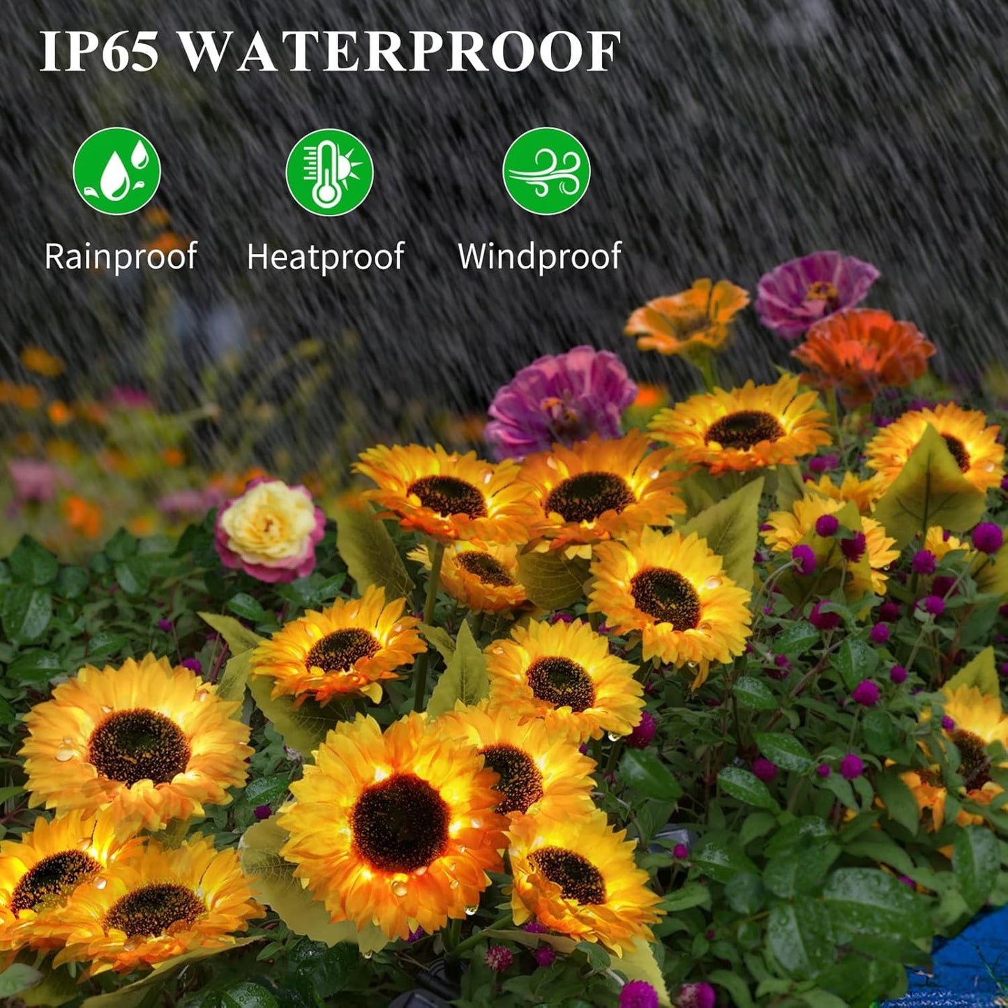 Outdoor Decor Solar Flower Lawn Patio Lights