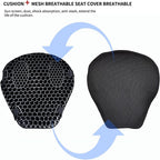 Universal Motorcycle Gel Seat Cushion 3D Honeycomb Shock Absorbing Seat