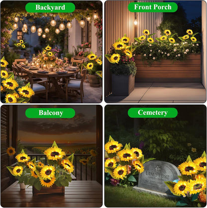 Outdoor Decor Solar Flower Lawn Patio Lights
