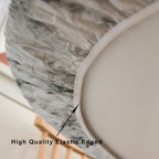 Round Vinyl Fitted Tablecloth with Flannel Backing