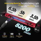 Under Hood Work Light Bar, 3000LM LED Magnetic Light Bar with Hooks