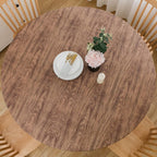 Round Vinyl Fitted Tablecloth with Flannel Backing