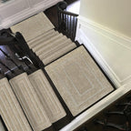 Bullnose Carpet Stair Treads Set Tape Free Non-Slip