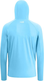 Men’s Long Sleeve Fishing Shirt with Mask UV Neck