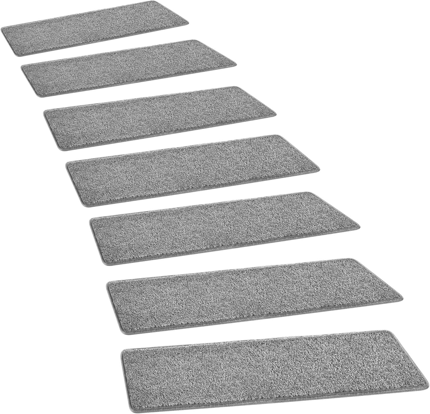 Bullnose Carpet Stair Treads Set Tape Free Non-Slip