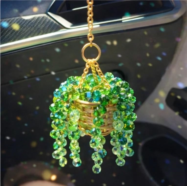 Leaf Bead Succulent Window Hanging Suncatcher