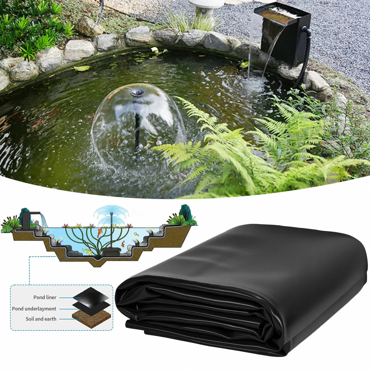 Solar Pond Filter Fountain with Battery