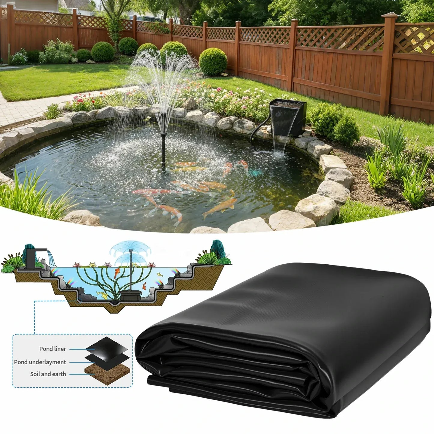 Solar Pond Filter Fountain with Battery